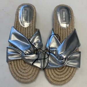 Forever 21 silver espadrille sandals